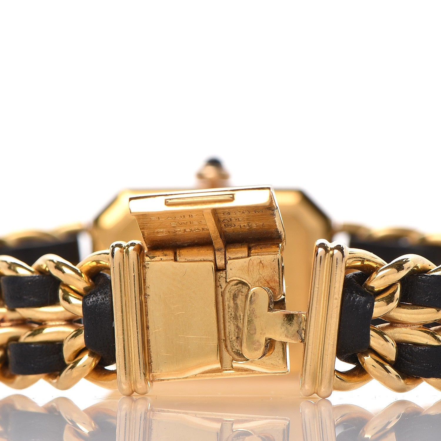 Chanel Stainless Steel Lambskin 20mm Chain Premiere Quartz Watch Gold M 5 of 6