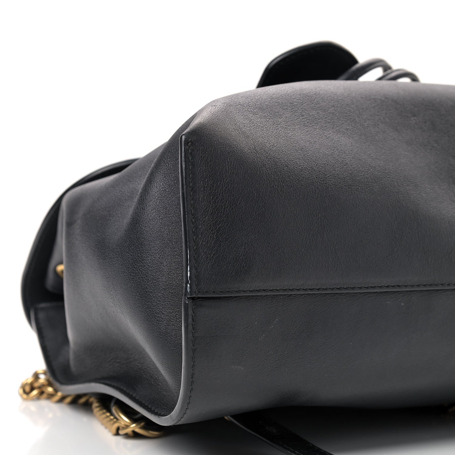 Gucci Calfskin Web GG Marmont Flap Chain Backpack Black 6 of 10