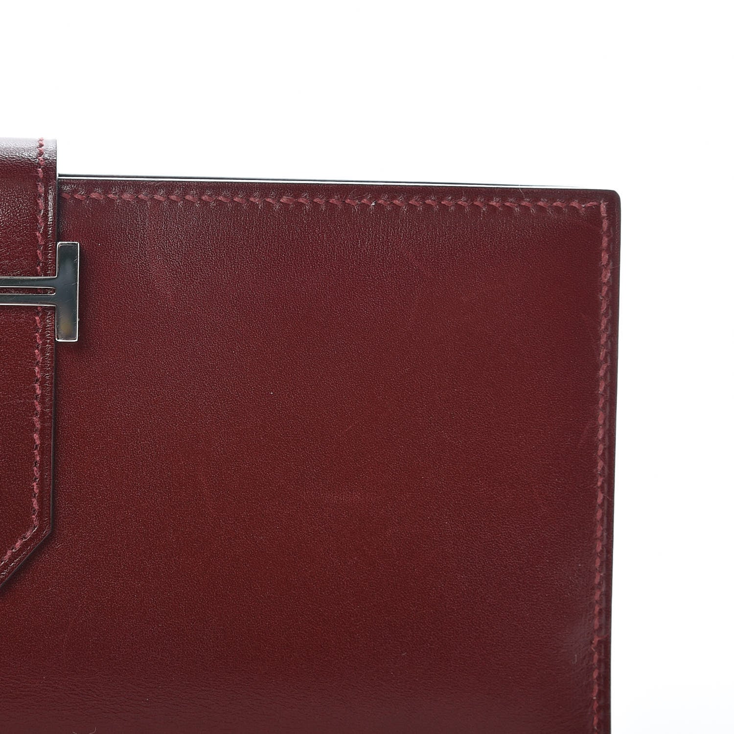 Hermes Box Bearn Gusset Wallet Rouge H 9 of 15