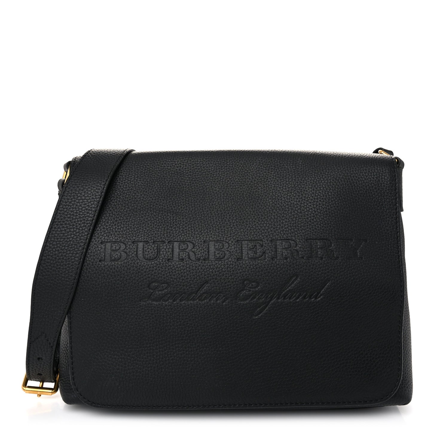 Signature Grain Medium Burleigh Crossbody Bag Black
