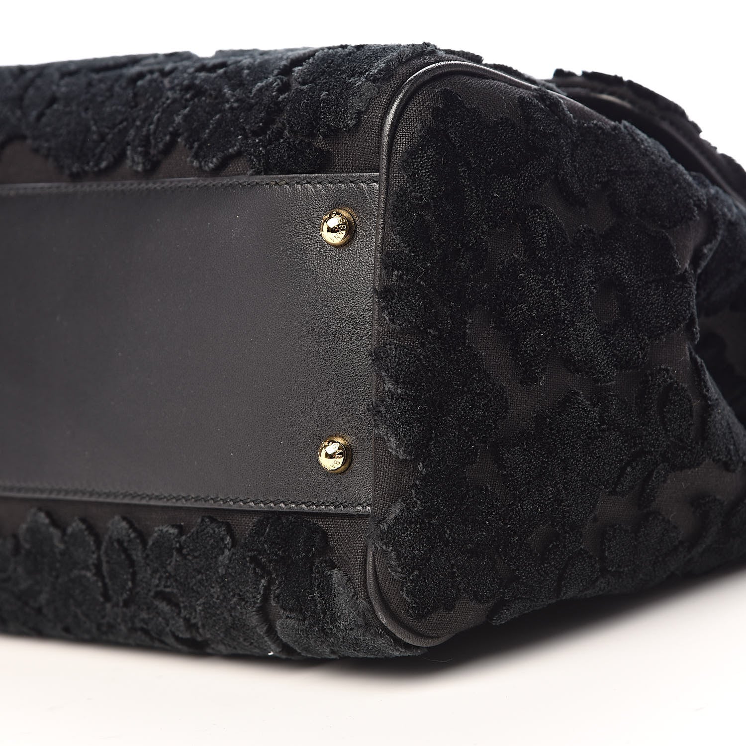 Dolce & Gabbana Velvet Floral Large Miss Sicily Satchel Black 8 of 12