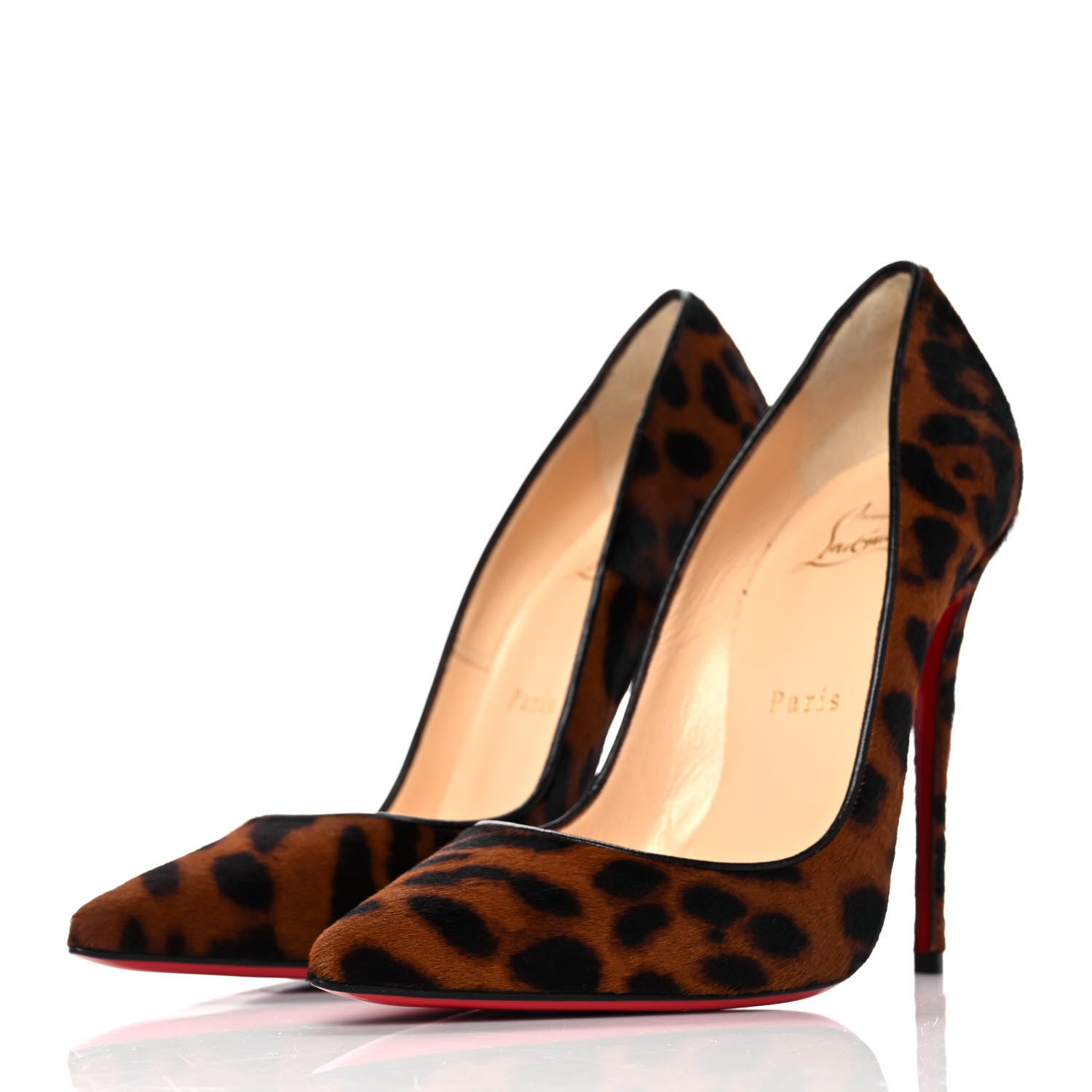 Christian Louboutin Pony Hair So Kate 120 Pumps 37.5 Leopard Black 3 of 7