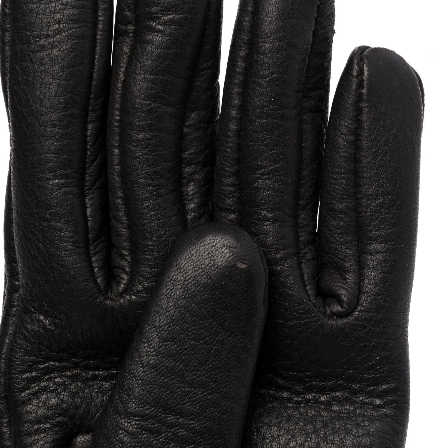 Gucci Nappa Cashmere Gloves 7.5 Dark Brown 5 of 5