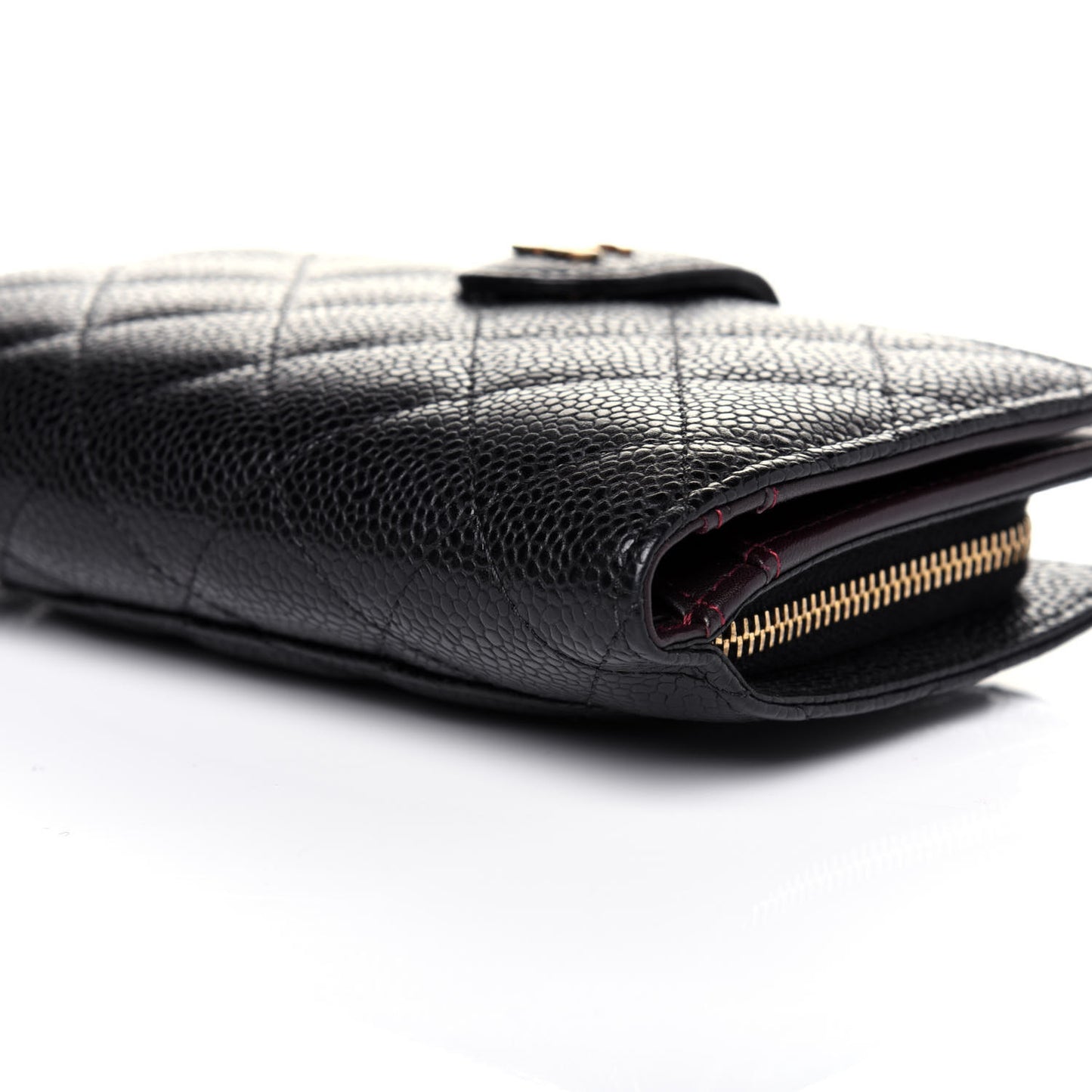 Caviar Quilted CC French Wallet Black