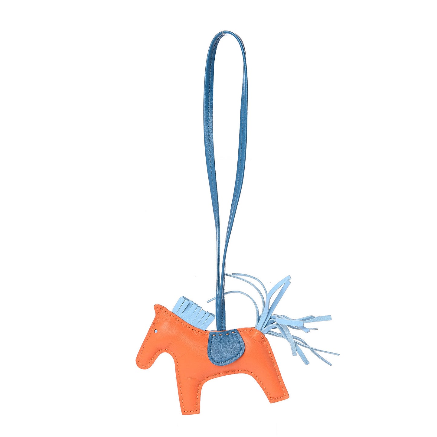 Milo Lambskin Grigri Rodeo Horse Bag Charm PM Feu Celeste Bleu Izmir