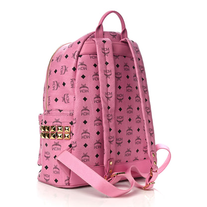 MCM Visetos Medium Side Studs Stark Backpack Pink 3 of 14