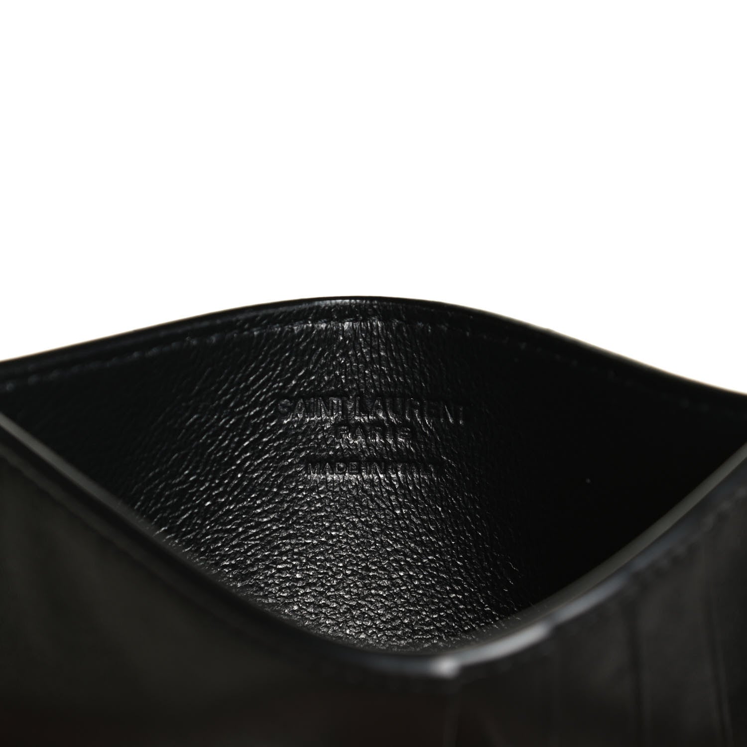 Saint Laurent Calfskin 5 Fragments Card Holder Black 6 of 9
