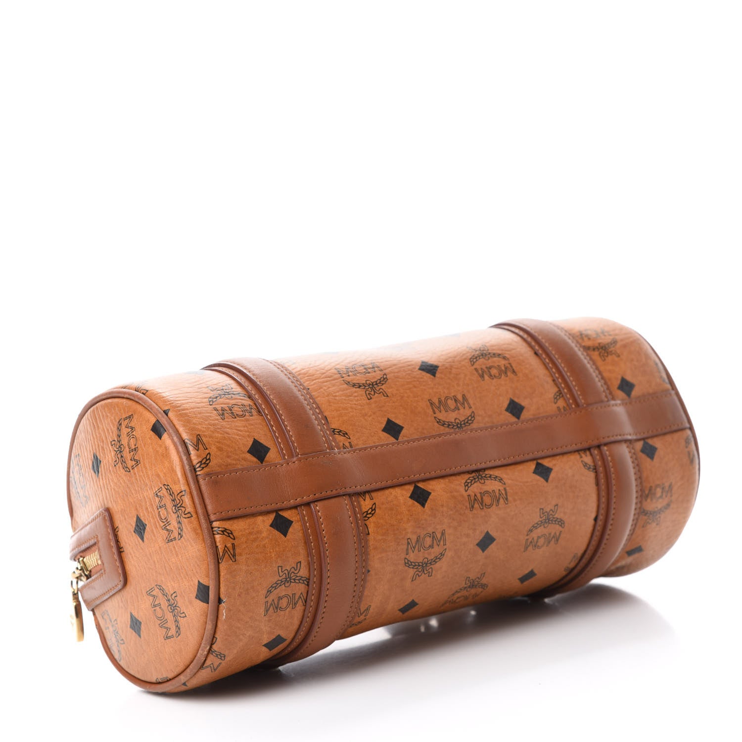 MCM Visetos Boston Bag Cognac 4 of 11