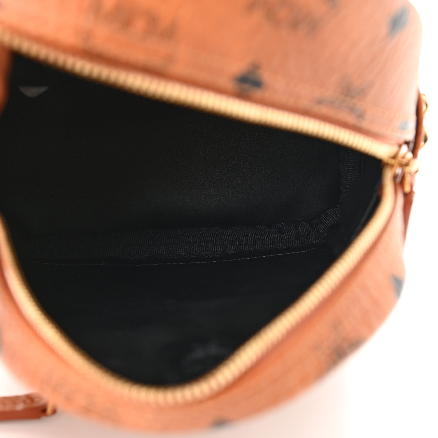 MCM Visetos Side Stud X-Mini Stark Bebe Boo Backpack Cognac 4 of 10