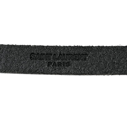 Saint Laurent Calfskin Opyum Double Wrap Bracelet Black 5 of 6
