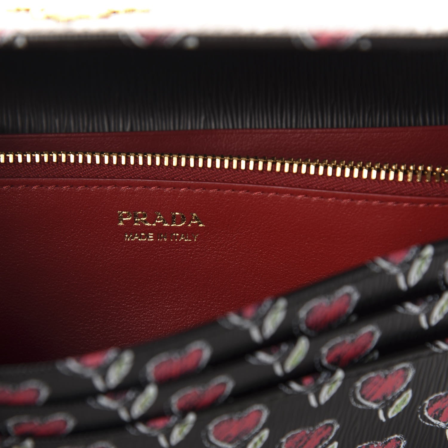 Prada Vitello Move Love Continental Flap Travel Wallet Black 7 of 9