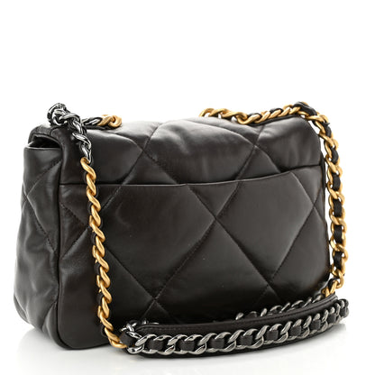 Chanel Lambskin Quilted Medium Chanel 19 Flap Dark Brown 3 of 11