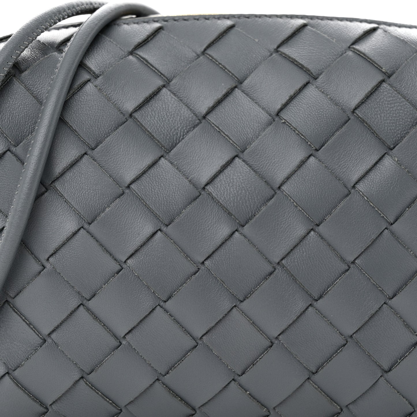 Nappa Intrecciato Mini Loop Camera Bag Thunder