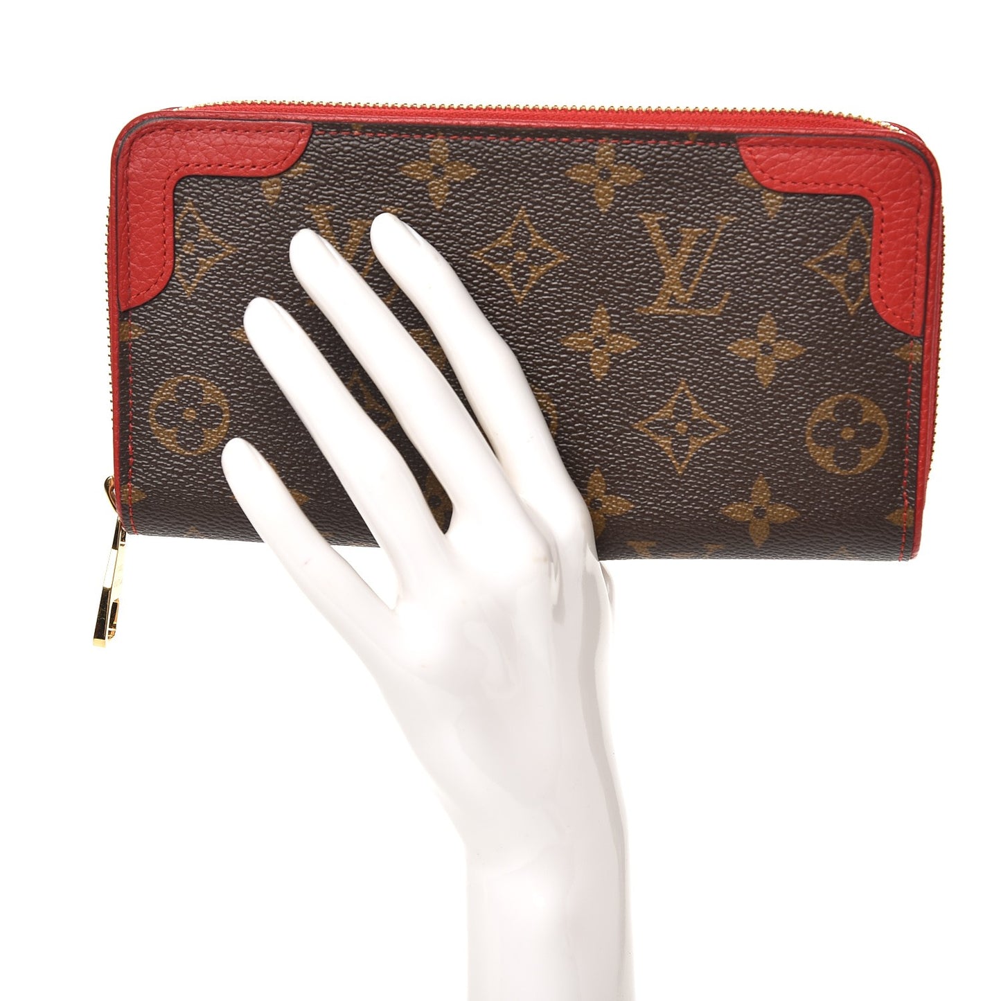 Monogram Retiro Zippy Wallet Cherry