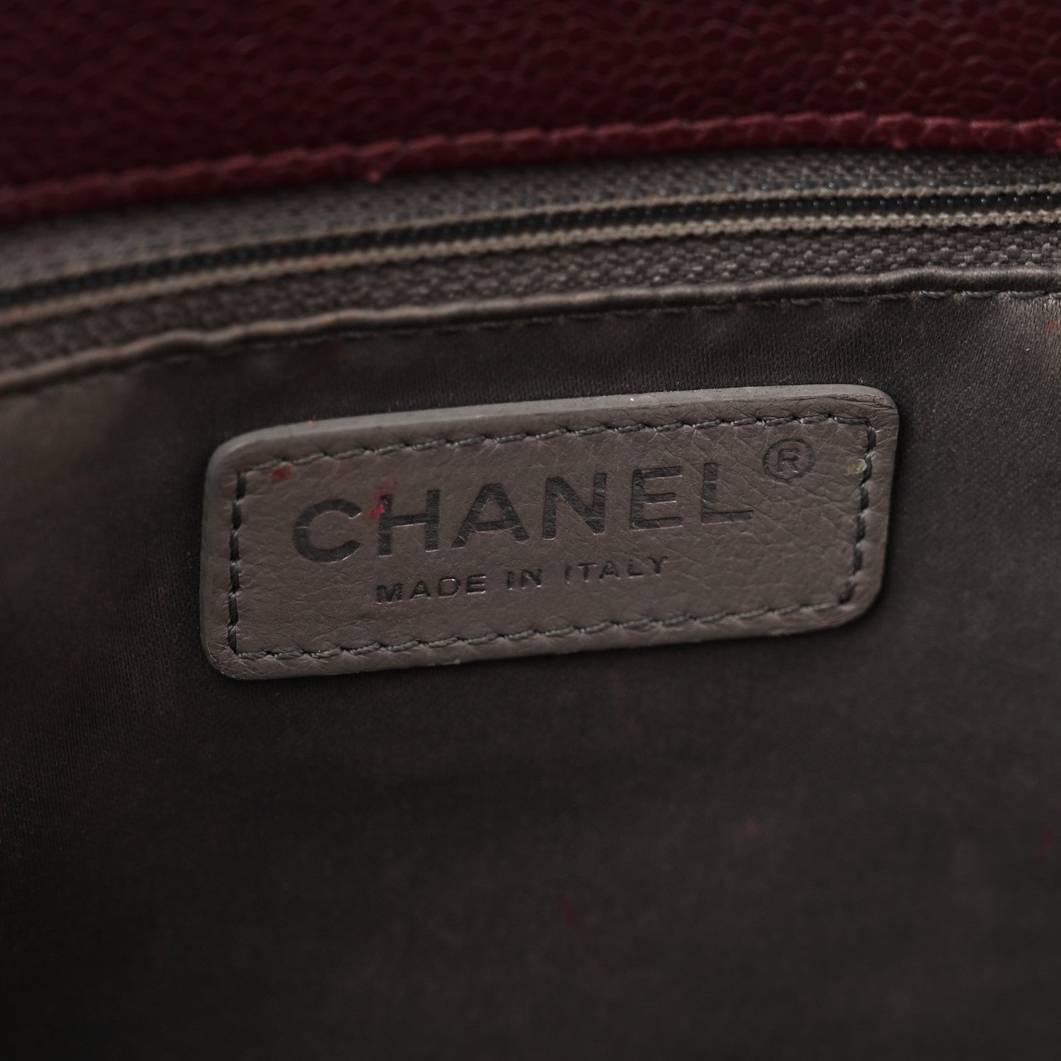 Chanel Caviar Quilted Grand Shopping Tote GST Burgundy 5 of 9