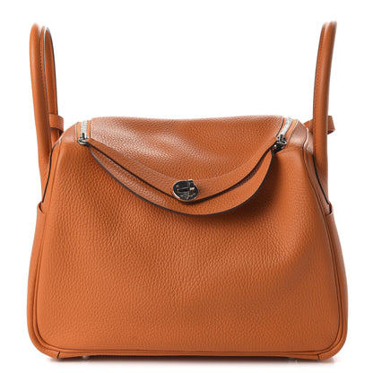 Hermes Taurillon Clemence Lindy 30 Orange 1 of 10