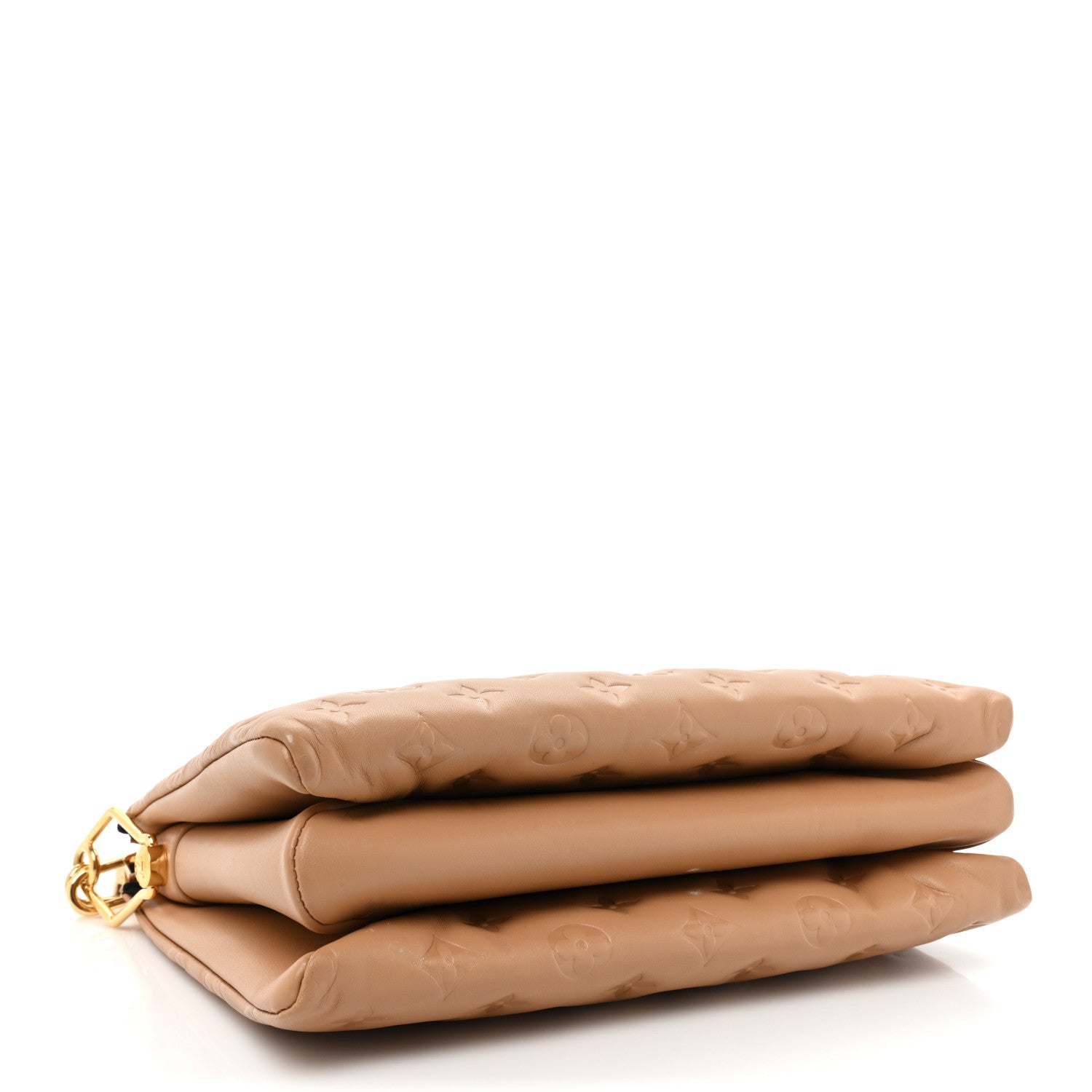 Louis Vuitton Lambskin Embossed Monogram Coussin PM Camel 4 of 15
