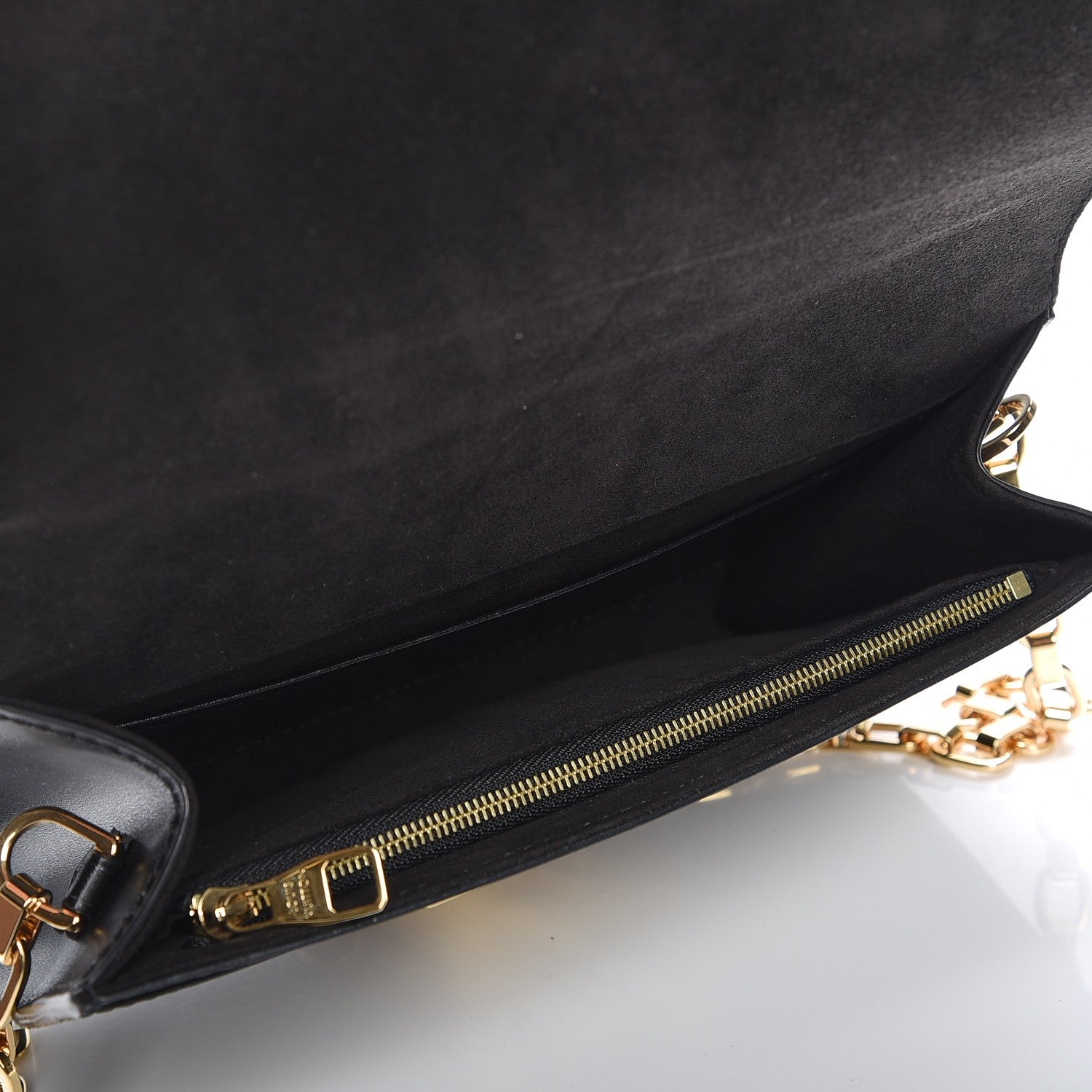 Louis Vuitton Calfskin Chain Louise GM Black 5 of 8