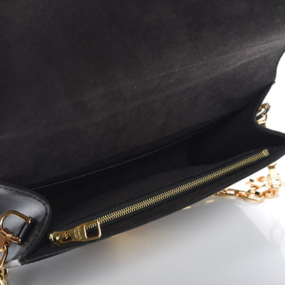 Louis Vuitton Calfskin Chain Louise GM Black 5 of 8