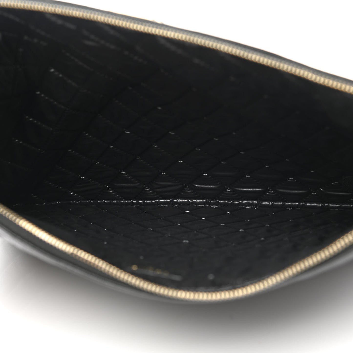 Caviar Quilted Large Boy Cosmetic Case Black