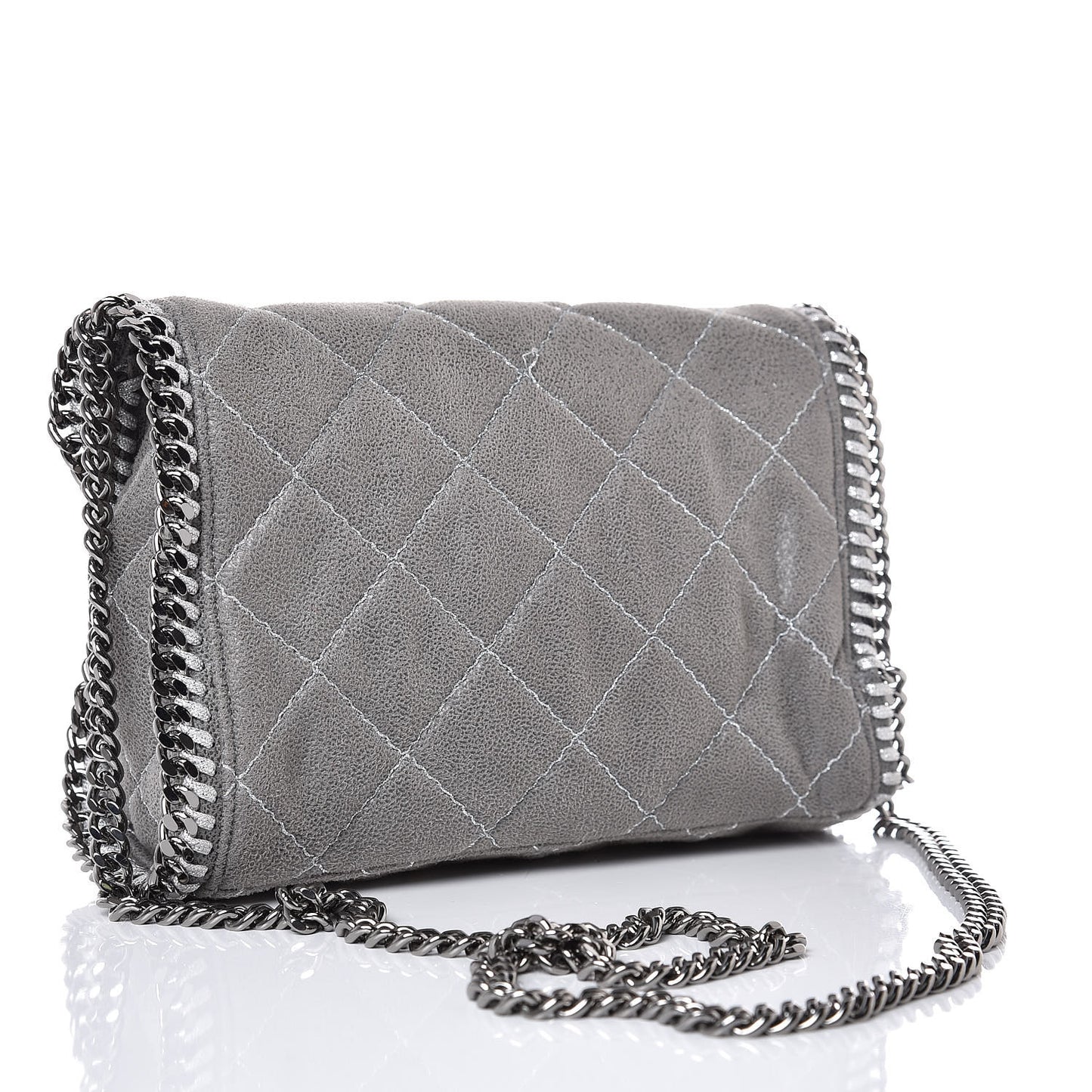Shaggy Deer Quilted Mini Falabella Grey
