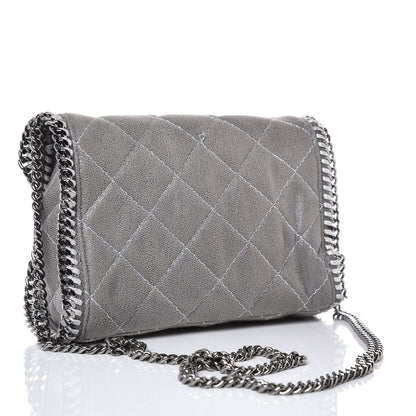 Stella McCartney Shaggy Deer Quilted Mini Falabella Grey 3 of 8