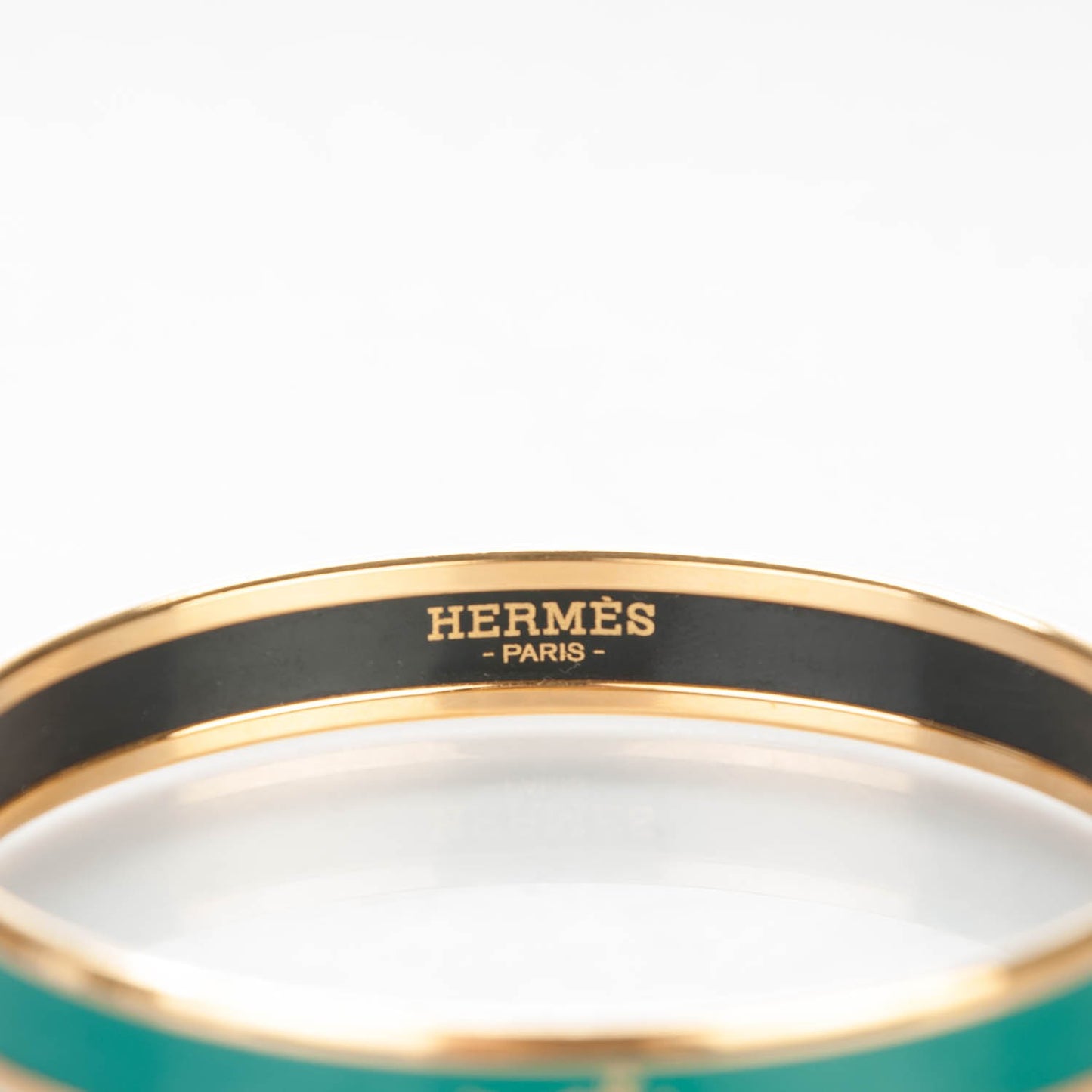 Enamel Printed Narrow Caleche Bracelet 65 Malachite