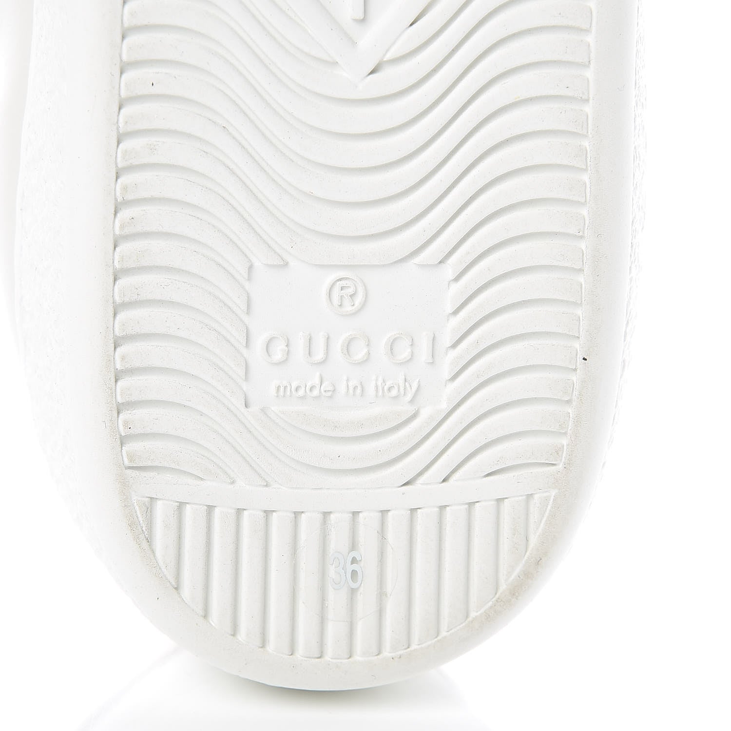 Gucci Calfskin Ayers Web Heart Embroidered Ace Sneakers 36 White 6 of 9