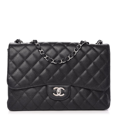 Chanel Caviar Quilted Jumbo Single Flap Black 1 of 11