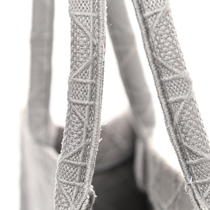 Christian Dior Canvas Embroidered Cannage Medium Book Tote Stone 13 of 13