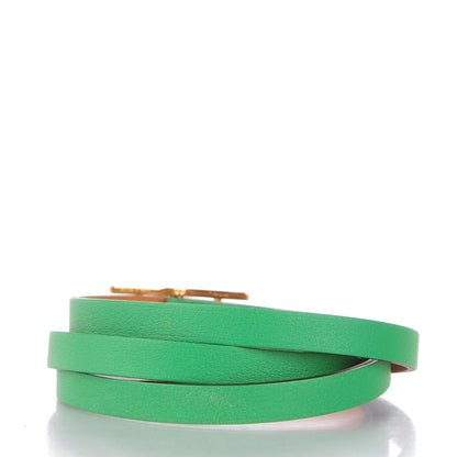 Hermes Swift Hapi 3MM Triple Tour Wrap Bracelet Small Bamboo 3 of 6