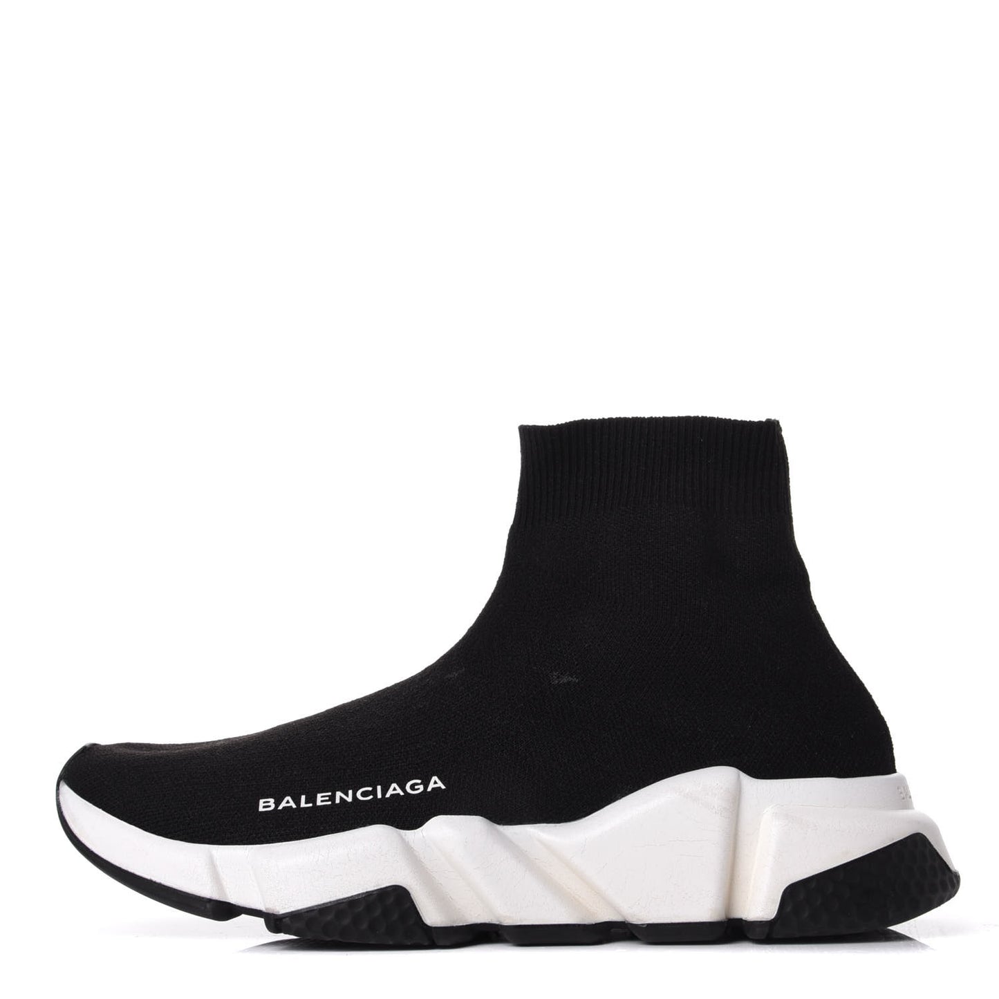 Neoprene Knit Womens Speed Sneakers 36 Black White