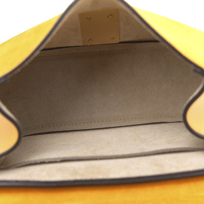 Chloe Suede Smooth Calfskin Mini Drew Shoulder Bag Mustard 5 of 8