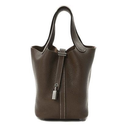 Hermes Taurillon Clemence Picotin Lock 18 PM Etoupe 1 of 12