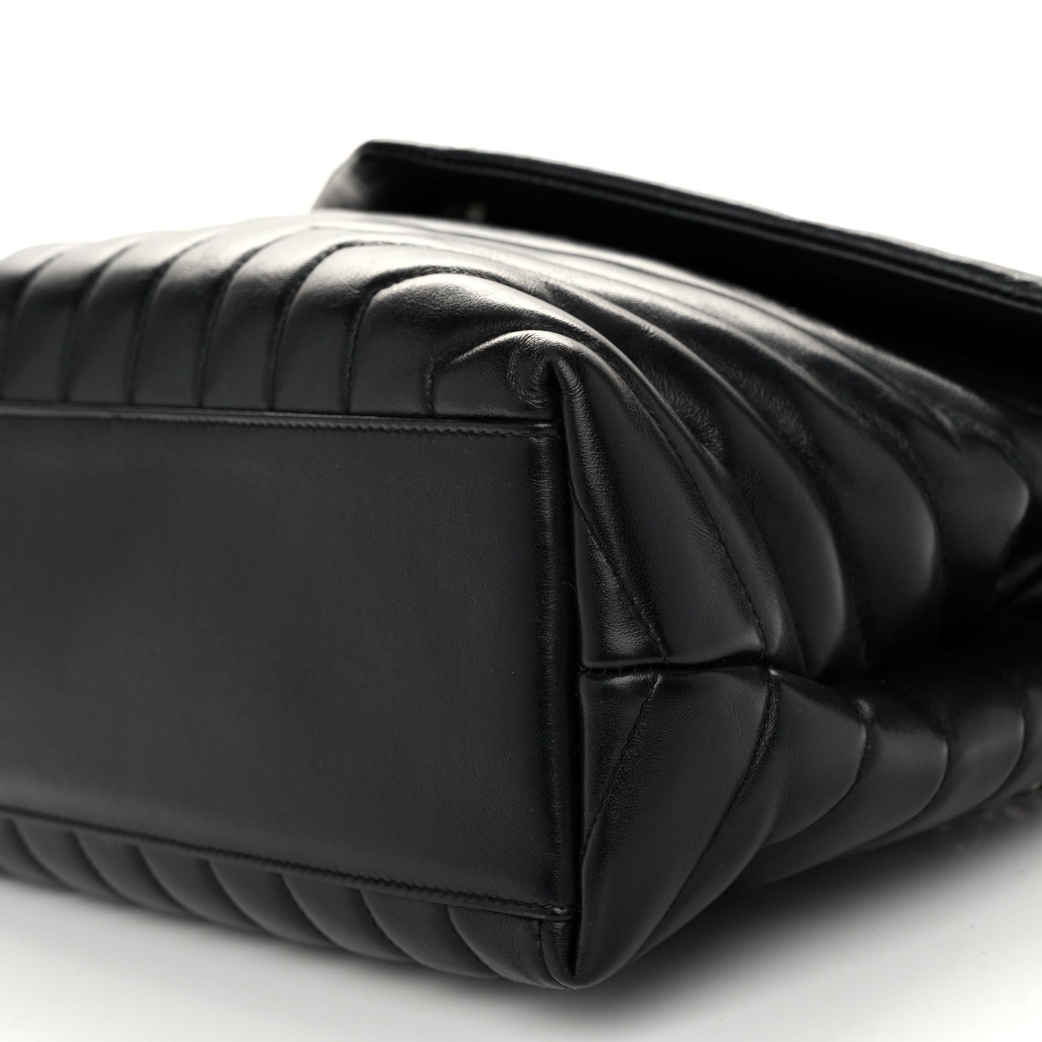 Saint Laurent Calfskin Y Quilted Monogram Medium Loulou Chain Satchel Black 9 of 10