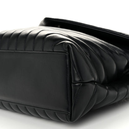 Saint Laurent Calfskin Y Quilted Monogram Medium Loulou Chain Satchel Black 9 of 10