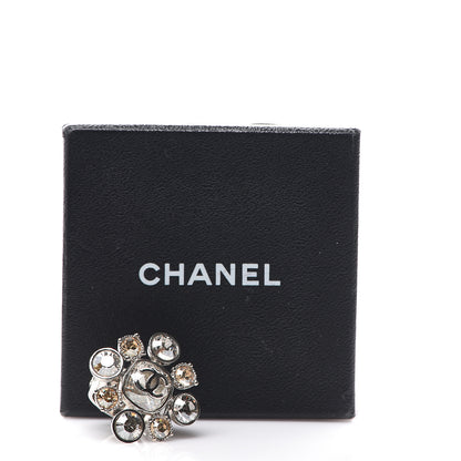 Chanel Crystal CC Ring 6.5 Silver Multicolor 5 of 5