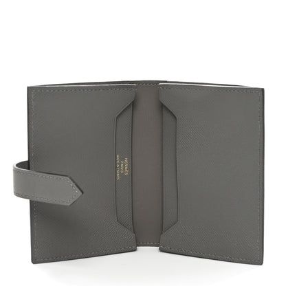 Hermes Epsom Bearn Card Holder Wallet Gris Meyer 5 of 8