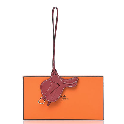 Hermes Swift Paddock Selle Horse Saddle Bag Charm Rouge Grenat 8 of 8