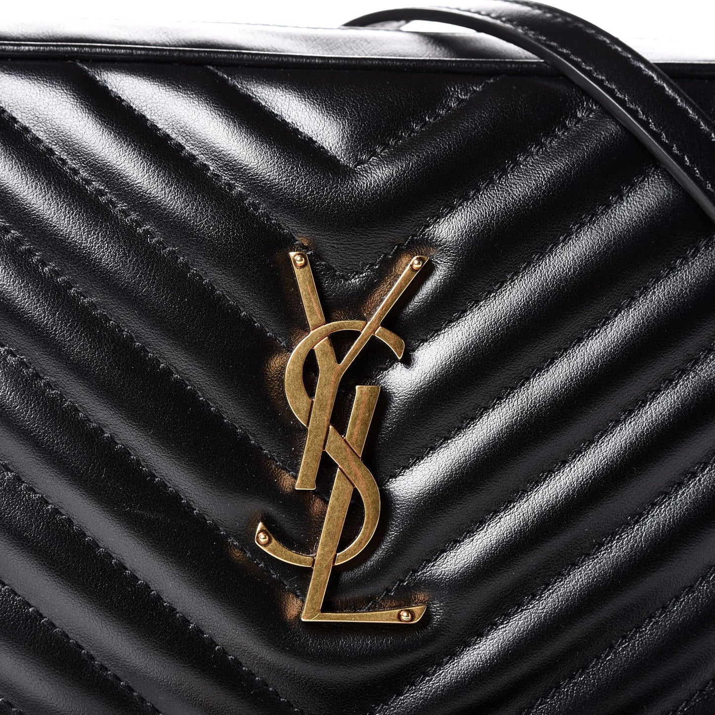 Calfskin Matelasse Monogram Lou Camera Bag Black
