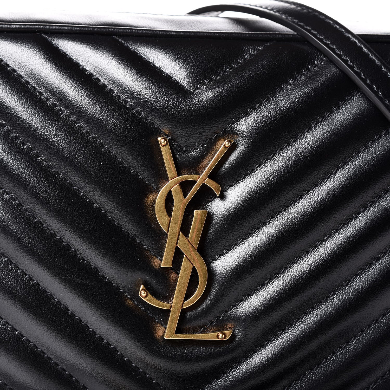 Saint Laurent Calfskin Matelasse Monogram Lou Camera Bag Black 12 of 12