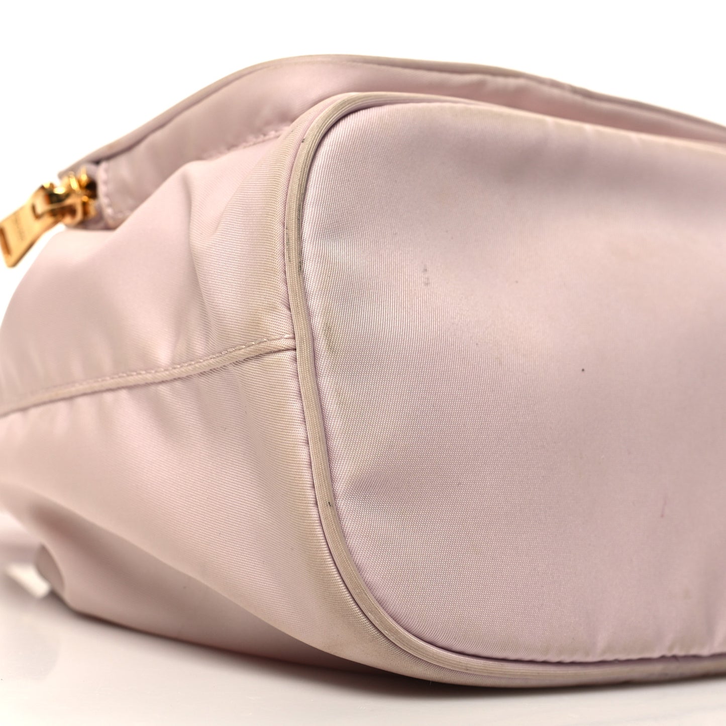 Re-Nylon Saffiano Duet Bucket Crossbody Bag Alabastro