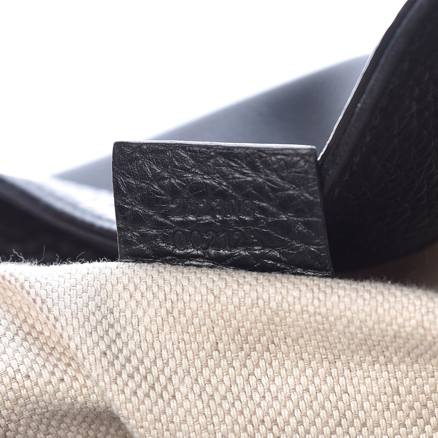 Pebbled Calfskin Large Soho Shoulder Bag Black
