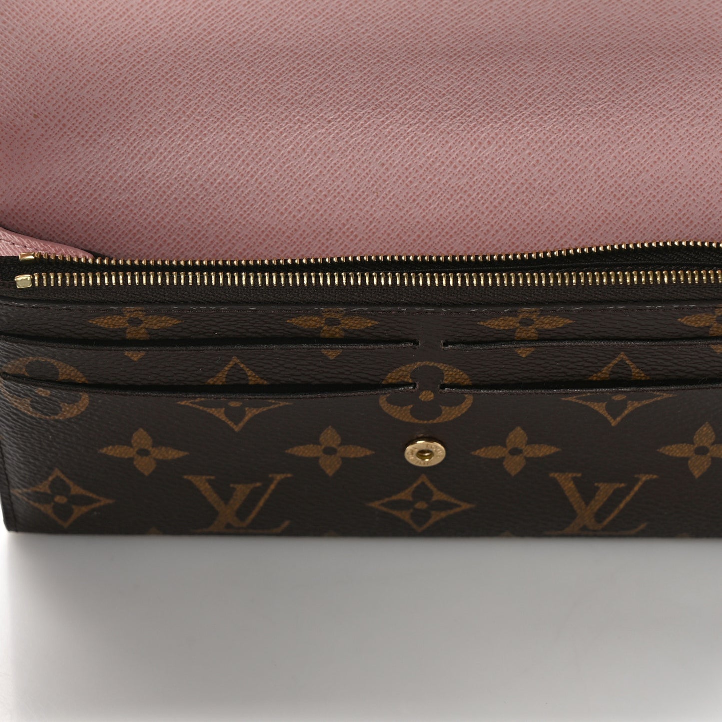 Monogram Emilie Wallet Rose Ballerine