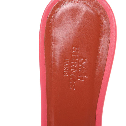 Hermes Calfskin Oasis Sandals 36 Fuschia Orange Brulee 9 of 10