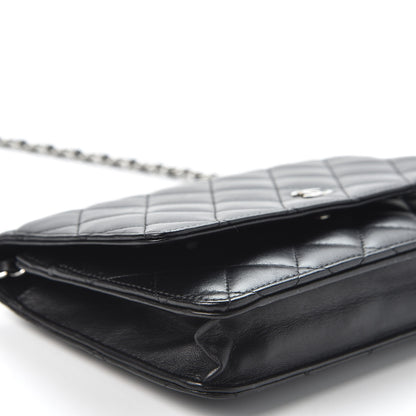 Chanel Lambskin Quilted Wallet On Chain WOC Black 5 of 10
