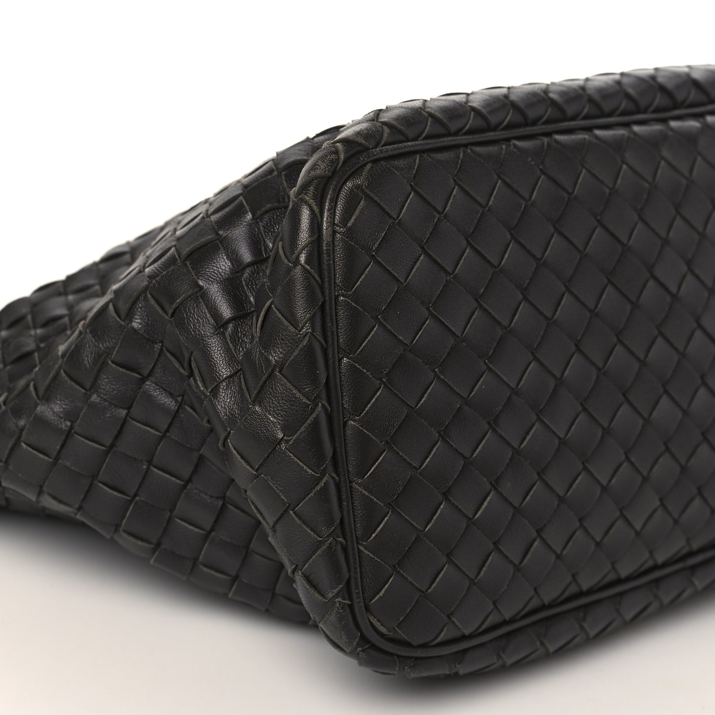 Nappa Intrecciato Small Shoulder Bag Ebano