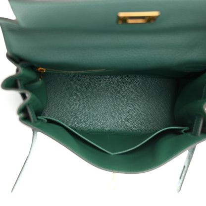 Hermes Taurillon Clemence Kelly Retourne 28 Malachite 5 of 12