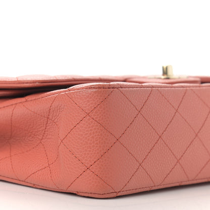 Chanel Caviar Quilted Medium Double Flap Coral 9 of 14