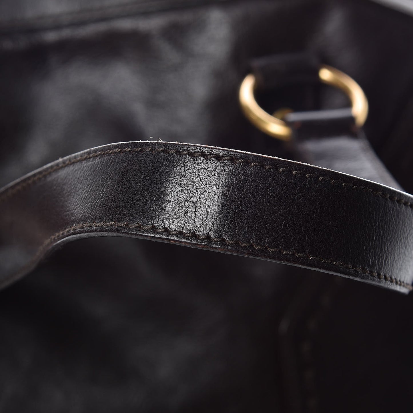 Calfskin Large Muse Dark Brown